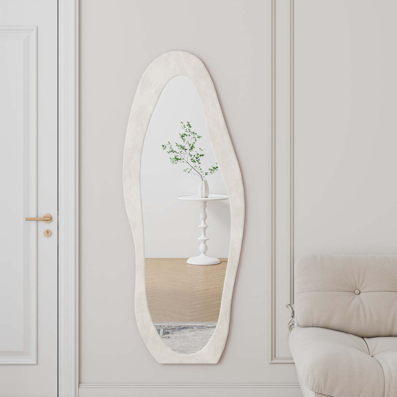 63" X 24" Full Length Mirror, White