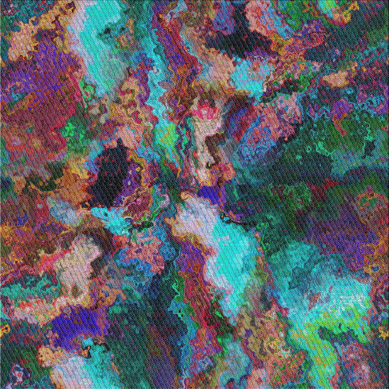 Abstract Indoor Rug, Square 5'