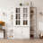 75.25" Tall Display Cabinet and Two Triangle Sided Bookshelves