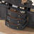 Sideboard Buffet Cabinet, Farmhouse Curved Storage Cabinet With 2 Doors And 3 Drawers, Dark Gray