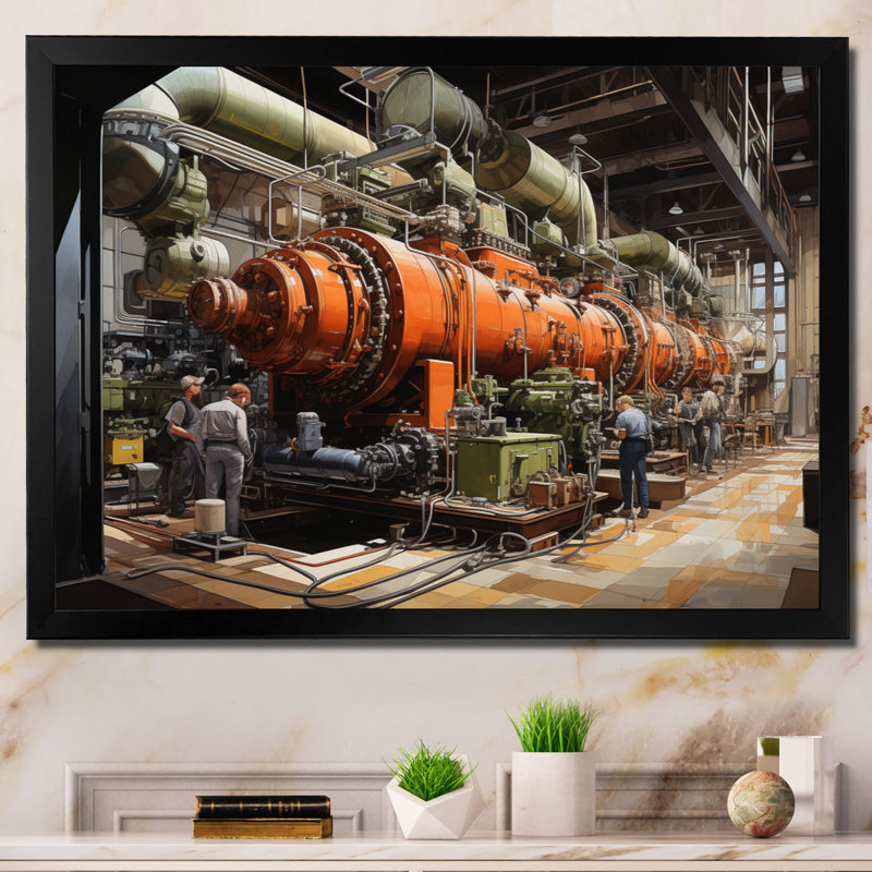 «Power Plants Powerful Energies I» sur toile, H 34 po x l 44 po x P 1,5 po, Cadre photo noir