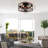 18'' Imitation Wood Iron Caged Ceiling Fan W/ Remote