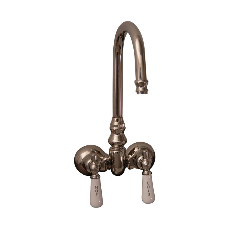 67'' x 30'' Freestanding Soaking Cast Iron Bathtub, Polished Nickel