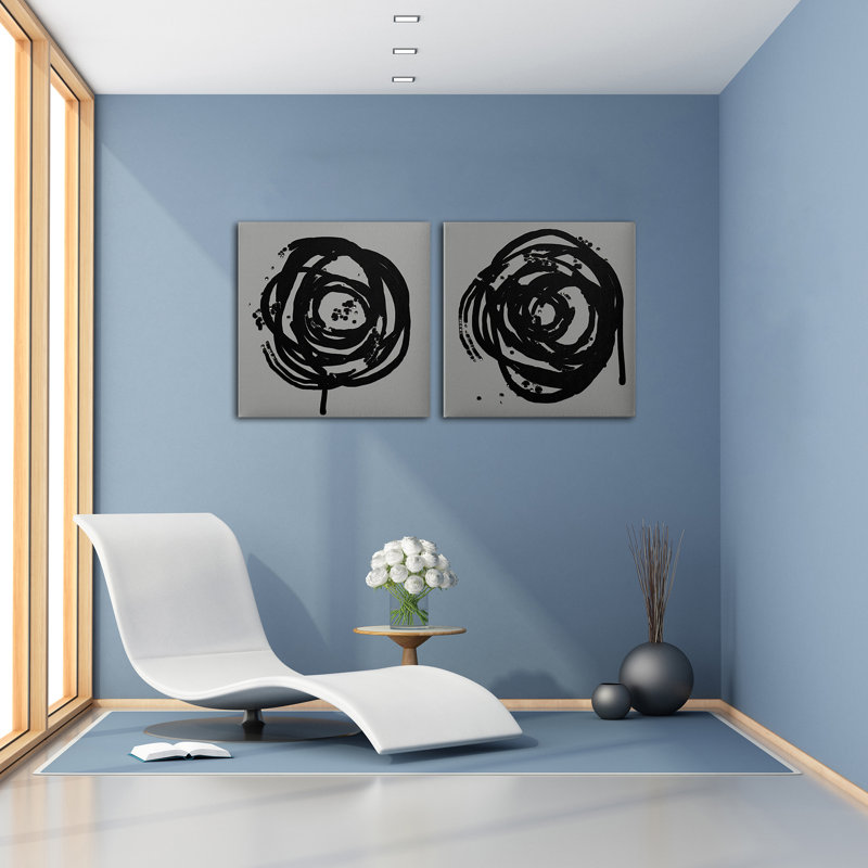 A Way out I-II - Ensemble de 2 peintures sur toile tendue, H 8 po x l 16 po x P 0,75 po