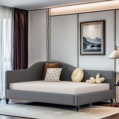 Aileigh L-Shaped Daybed with Solid Wood Legs by Red Barrel Studio