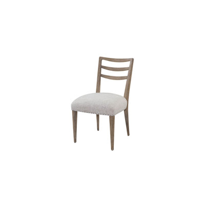 2 chaises d'appoint à dossier en échelle, finition sable, housse de siège, bois massif +, H 34,5 po, couleur sable, assise rembourrée, l 19,75 po x L 22,72 po, 33,76 po et 20 lb