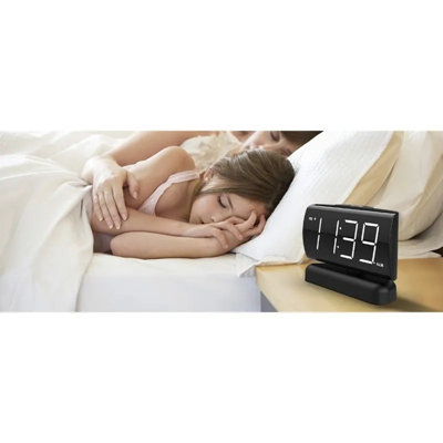 1.8-inch Led Digital Clock With 90° Rotation – Red Display Screen, Adjustable Angle, Modern Desk Alarm Clock For Bedroom, Office, Living Room