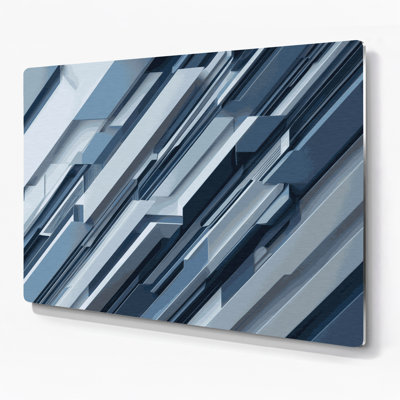 «Geometric Abstraction 32», art mural gris en métal