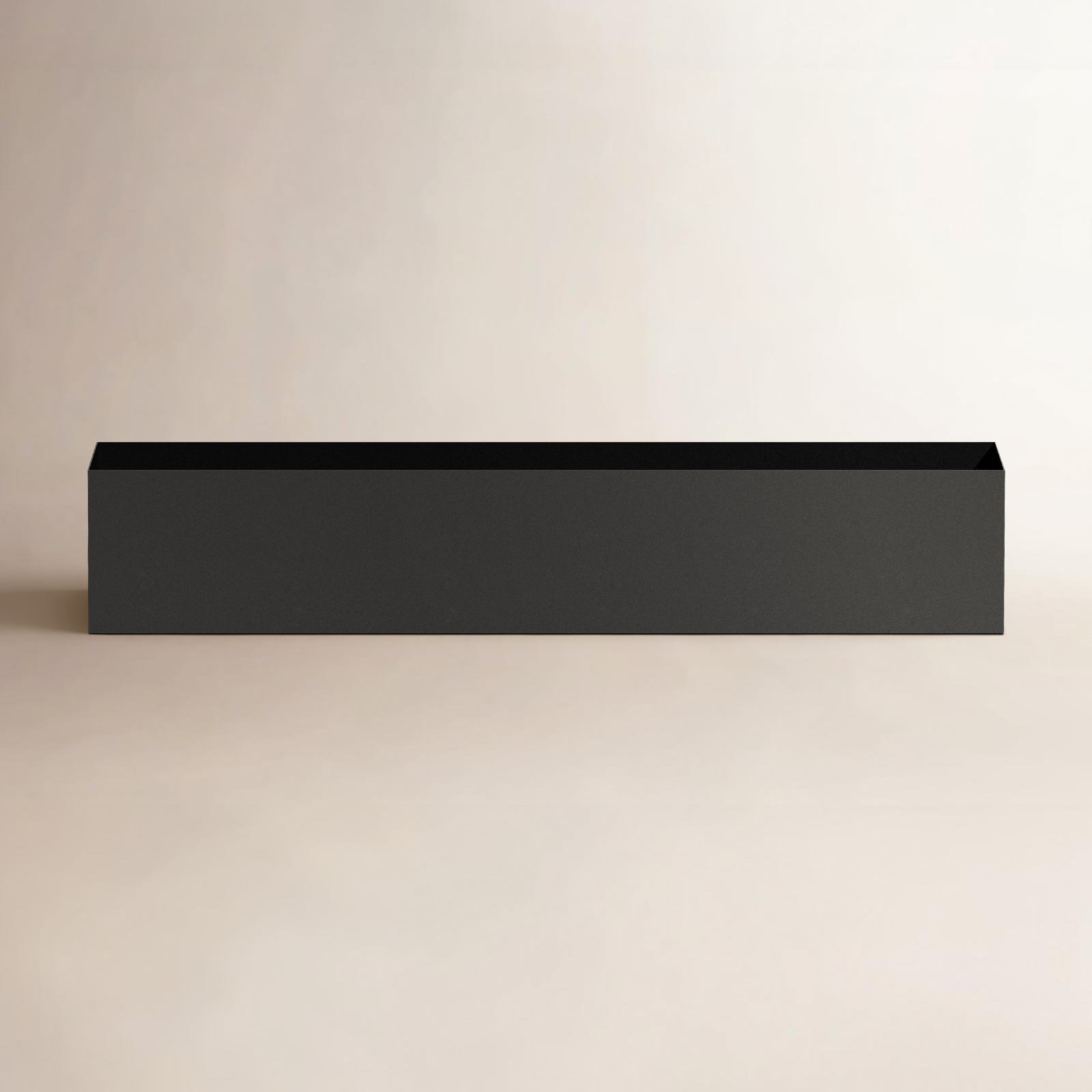 Geo Series Planter Box, Black, 6" H x 32" W x 4" D