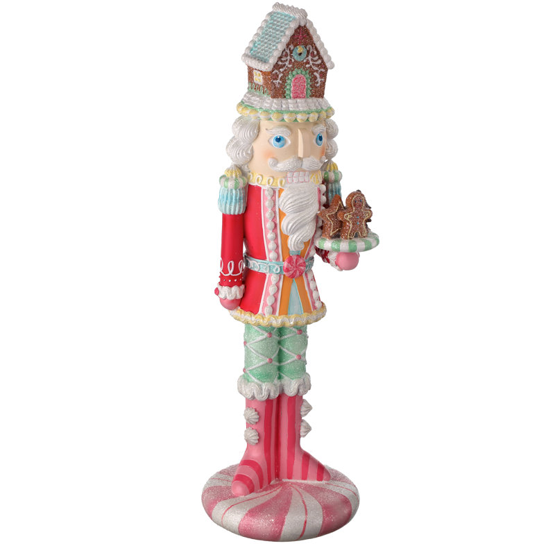18" Resin Candy Nutcracker With Cake