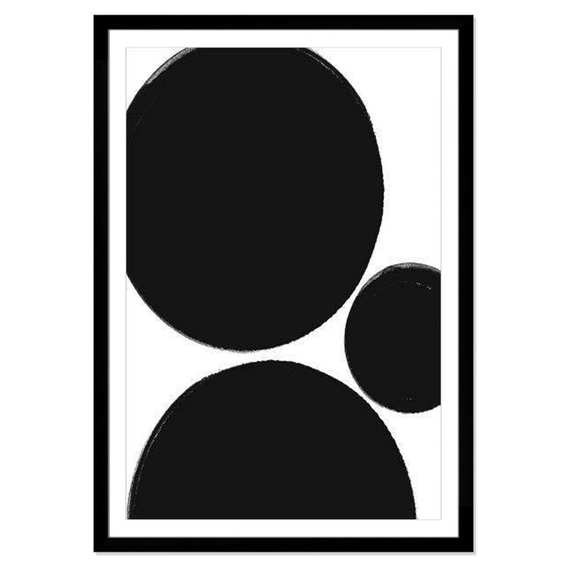 «Line Dessin Collection Bowring Dots» encadré sur papier par Leah Straatsma, H 55 po x l 39 po x P 1,25 po