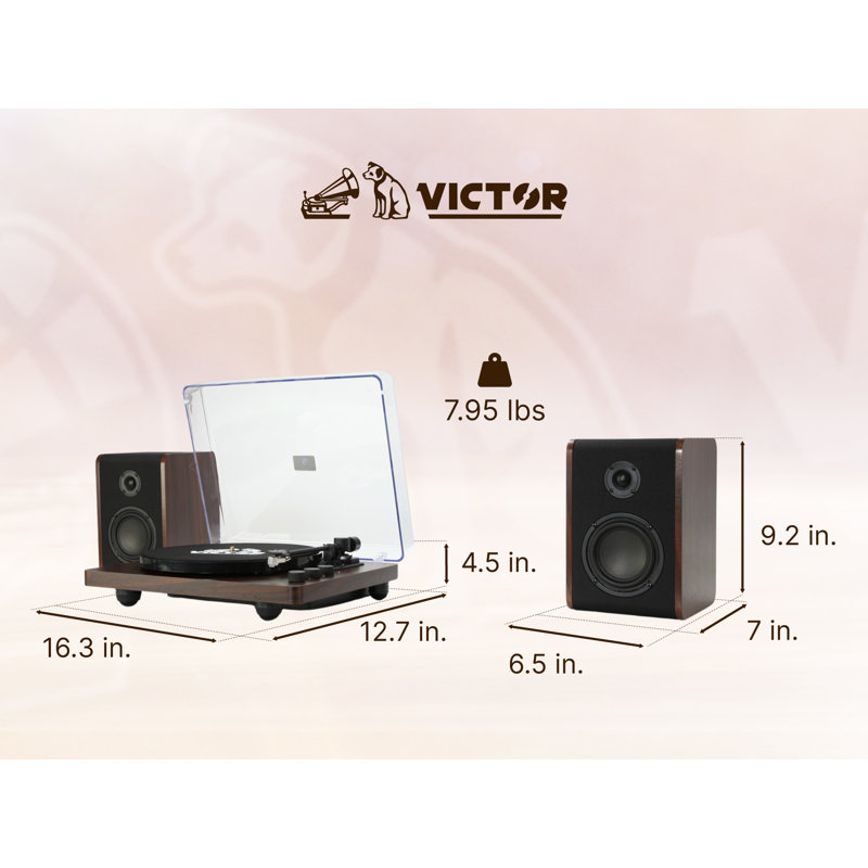 Tourne-disque Bluetooth avec haut-parleurs stéréo