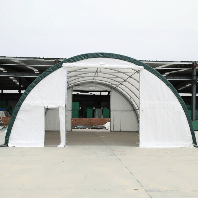Abri de tente industriel l 30 po x l 65 po x H 15 po - Acier galvanisé, auvent de rangement ventilé