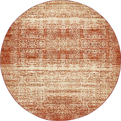 Tapis rouge / brun Handan