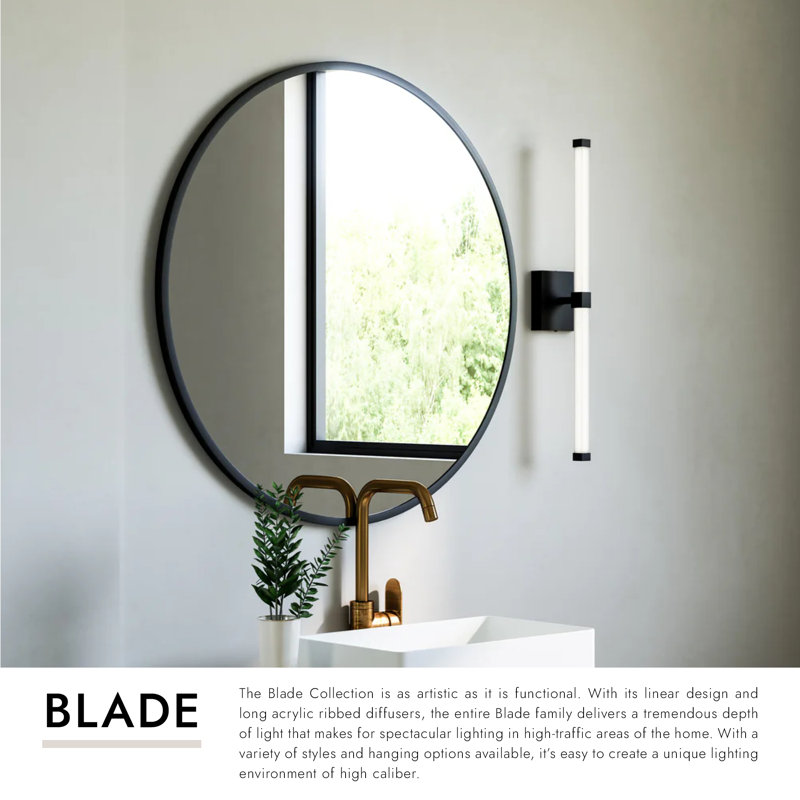 Blade LED Wallchiere, Brushed Gold