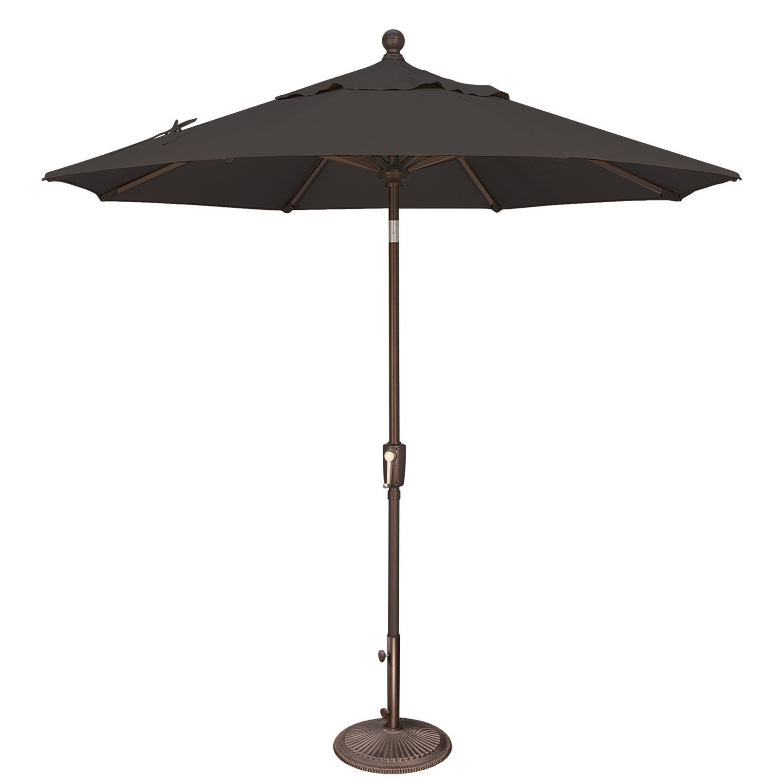 Launceston Market Umbrella, Black Solefin, Bronze, 96" H x 90" W x 90" D