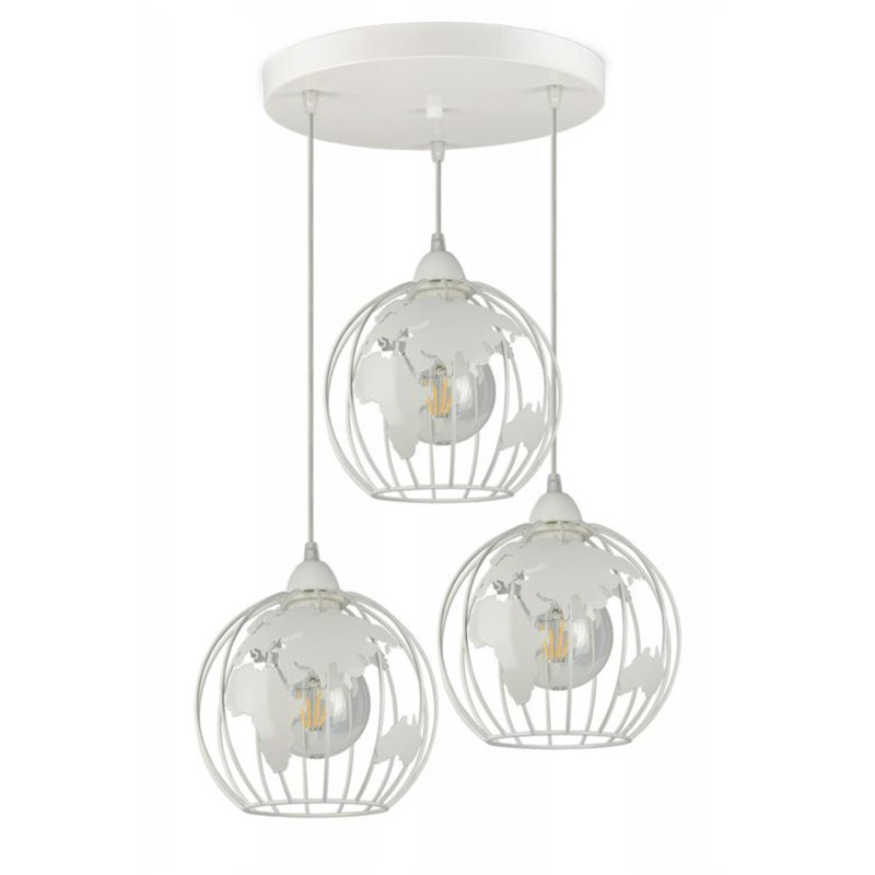 Kylo 3 - Light Sphere Pendant, White, White