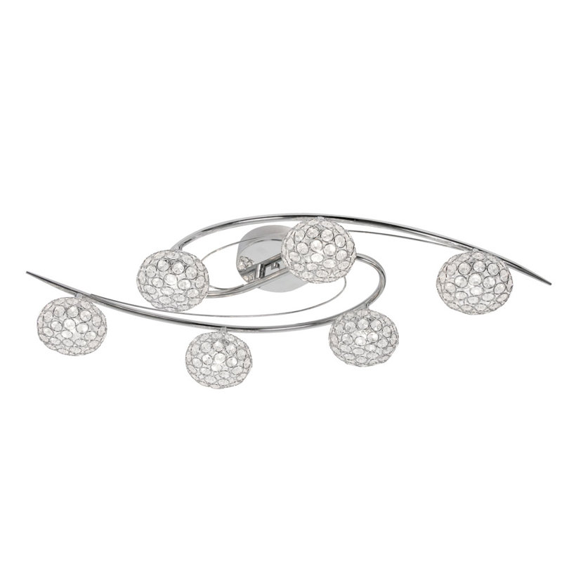 Eva Crystal Semi Flush Mount