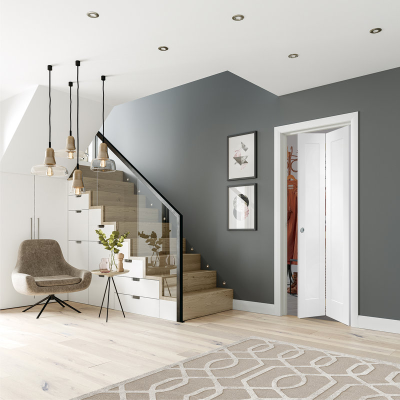 Internal White Primed Pattern 10 Bi-Fold, 1981 mm H x 762 mm W x 35 mm D