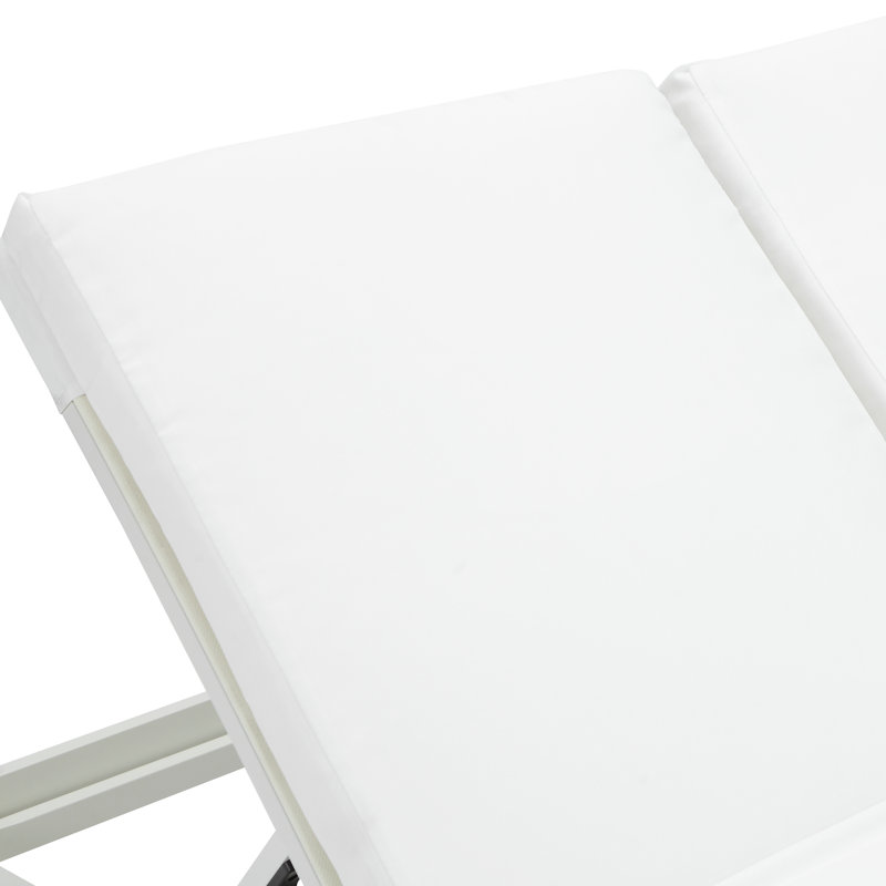 Sally Outdoor Chaise Lounge, White