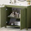 Organisateur de meuble-lavabo 36 po avec lavabo en céramique, ensemble d'armoire de rangement, vert olive-124456578