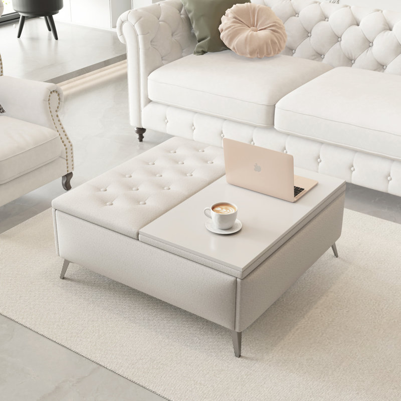 Table basse avec banc de rangement 35 po
