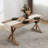 69" Wide Rectangular Solid Pine Farm Dining Table with Folding X-Style Legs