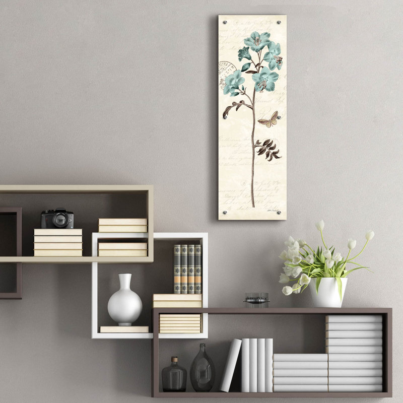 Art mural en verre ardoise «1 no mots» par Katie pertiet, H 36 po x l 12 po