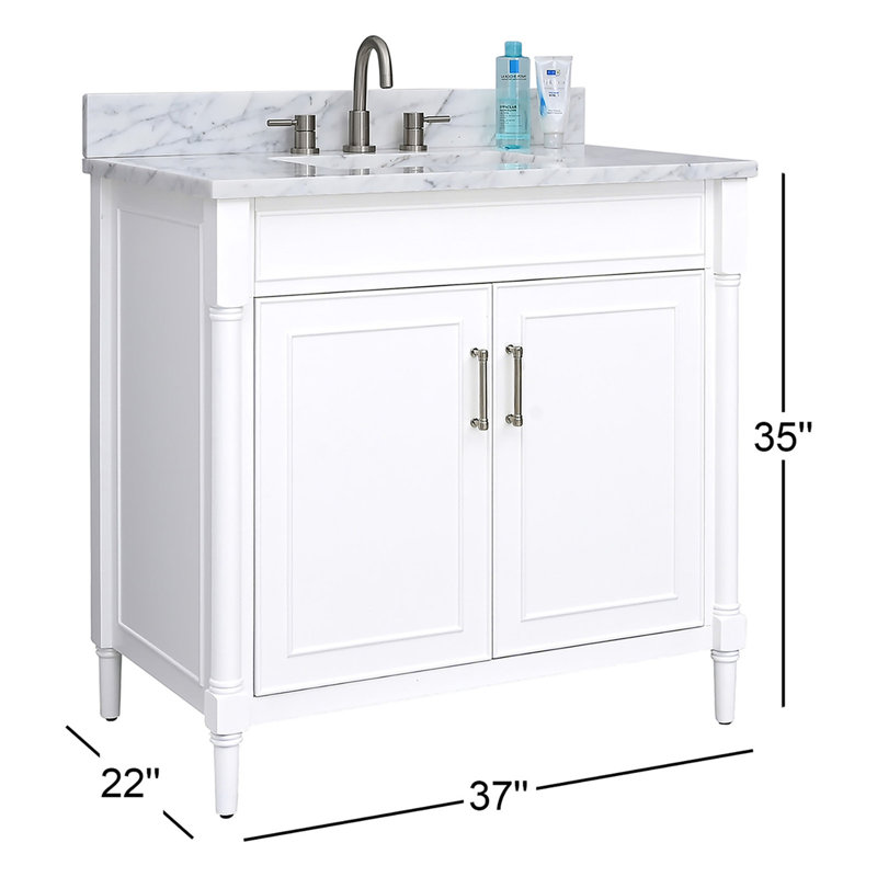 Bristol 37'' W Single Vanity, White