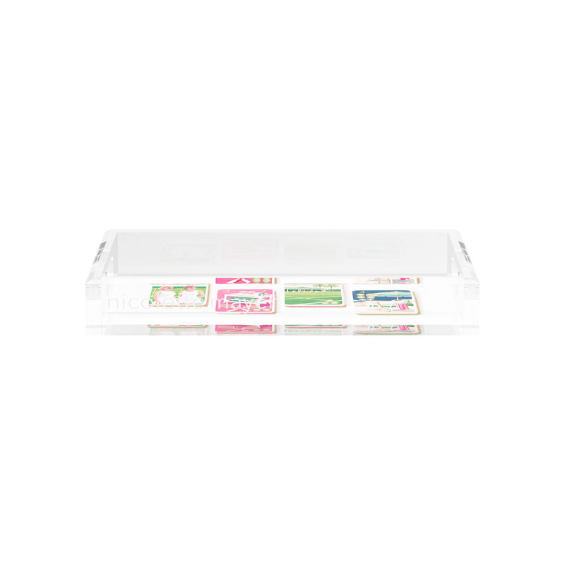 Mahjong Acrylic Decorative Tray, 12.5"W x 7.75"D x 2"H