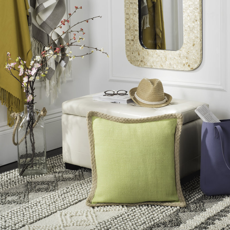  Housse de coussin carré et insert, Vert