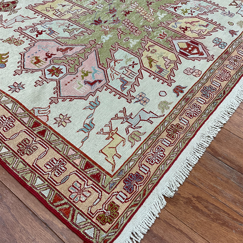  Tapis en soie Soumak fait à la main