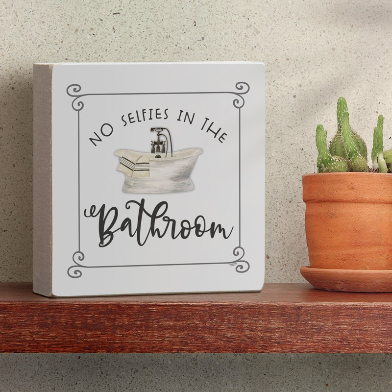 Plaque en bois No Selfies