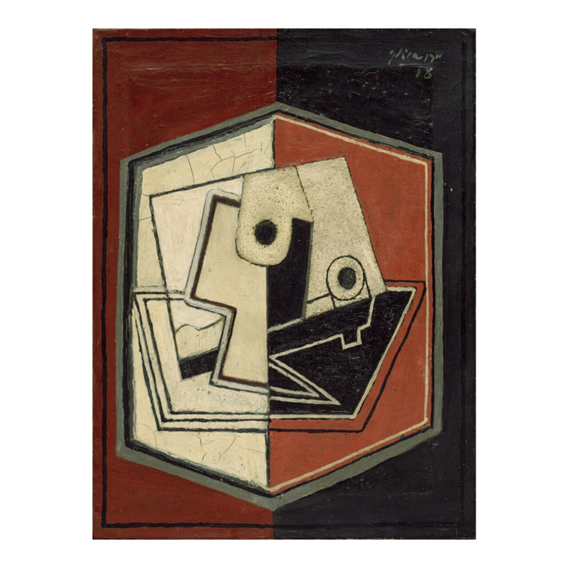 «Glass and Tube» par Pablo Picasso - Estampe numérique, H 20 po x l 16 po