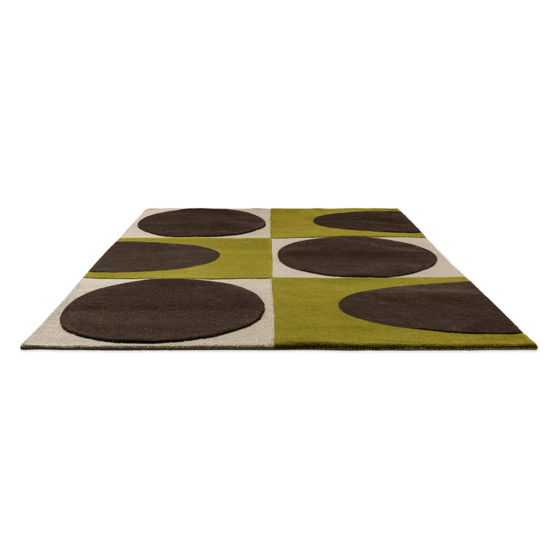 Hand Tufted Wool Geometric Area Rug, Rectangle 6'7" x 9'2"