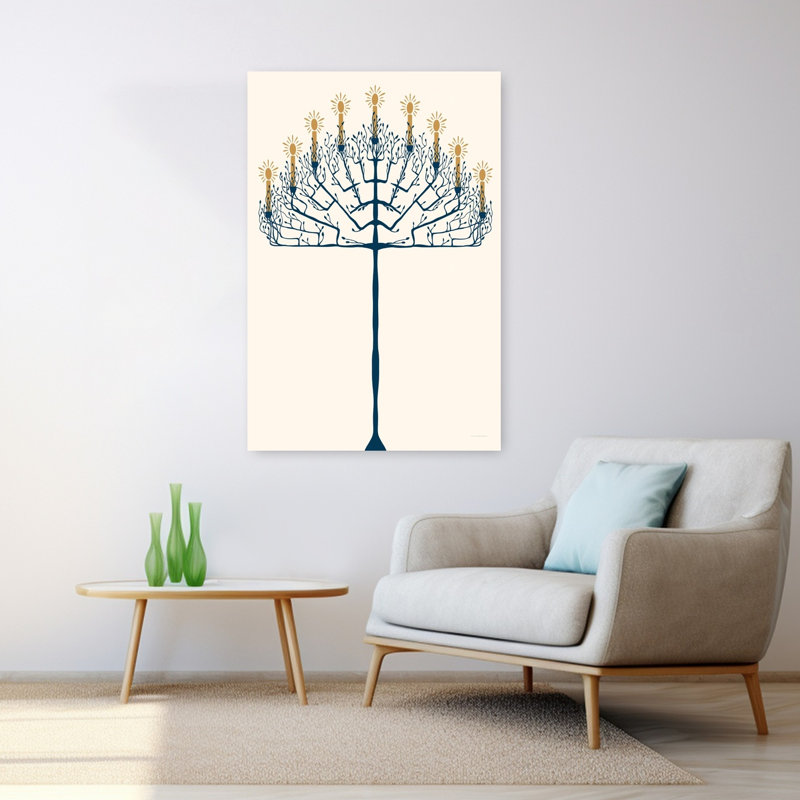 Arbre d’arbre contemporain contemporain, H 48 po x l 32 po