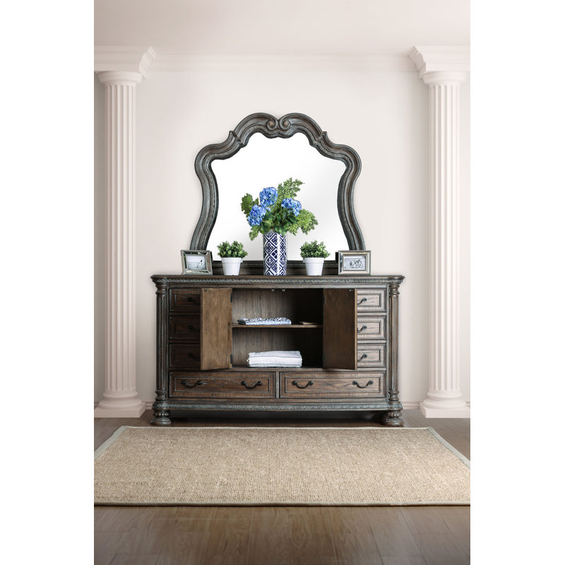 Commode 8 tiroirs avec miroir