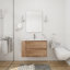 Meuble-lavabo mural 30 po avec lavabo en gel, tiroir à fermeture en douceur-982132637