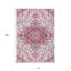 Tapis d'intérieur lavable 10 pi x 14 pi rose ivoire et gris oriental
