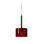 Luminaire suspendu en chrome 1 lumière avec abat-jour en verre rouge