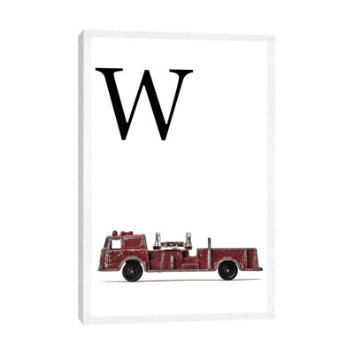 W Fire Engine Letter - Print on Canvas