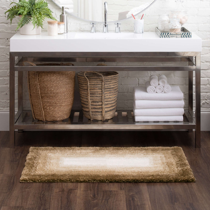 Tapis pour salle de bain Sparkman, Orge, L 27 po x L 45 po
