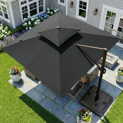 118'' Square Cantilever Umbrella with Weighted Base