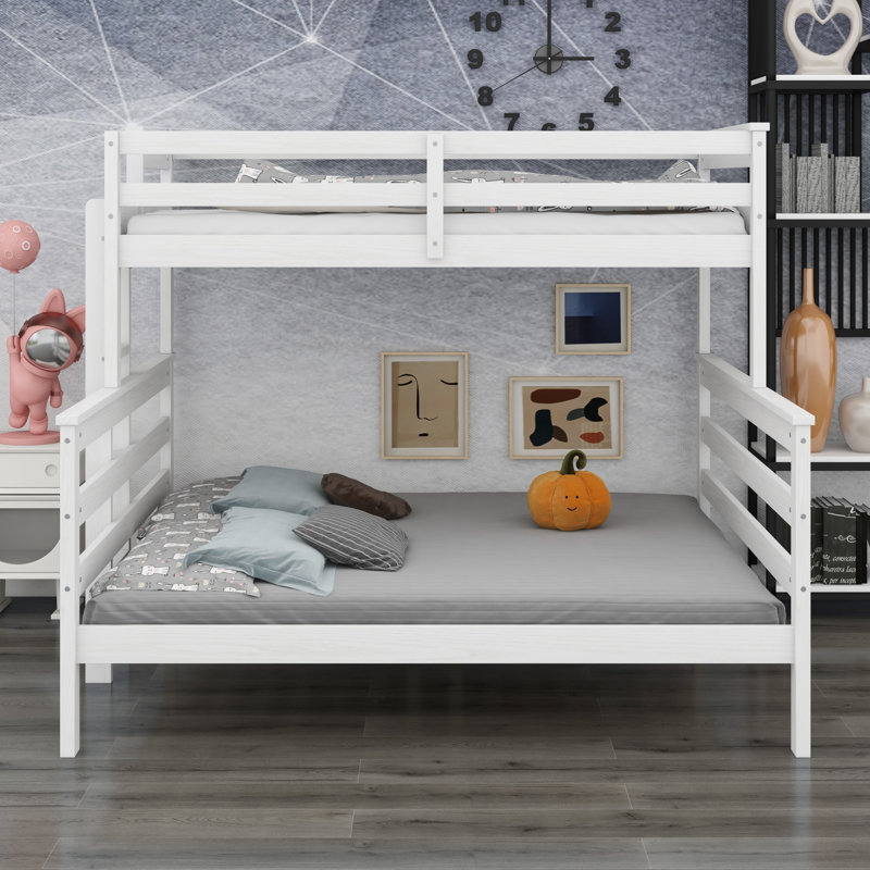 Lit superposé avec échelle, parfait pour les chambres partagées, White