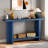 Vintage Console Table With T-leg Design And 2-tier Structure-678157224