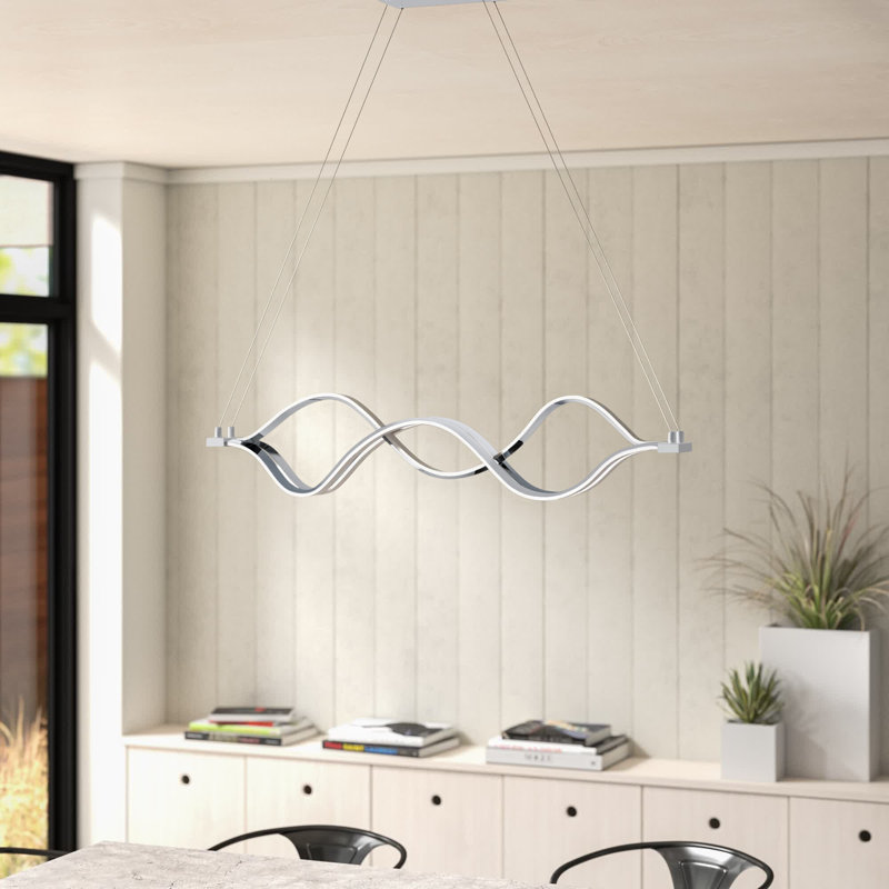 Freshta - Light LED Unique/Statement Pendant, Polished Chrome