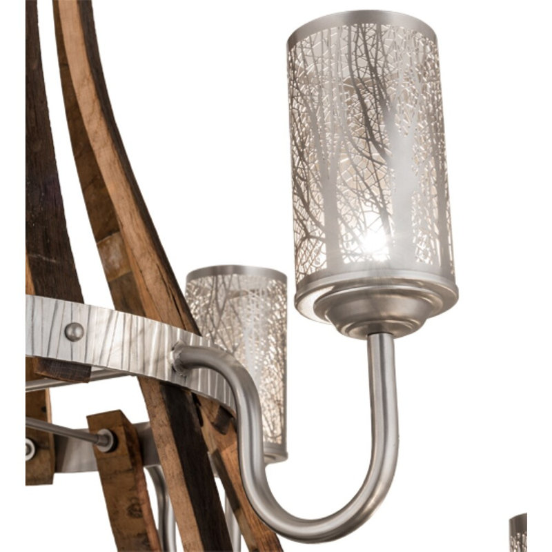Barrel Stave 12 - Light Chandelier