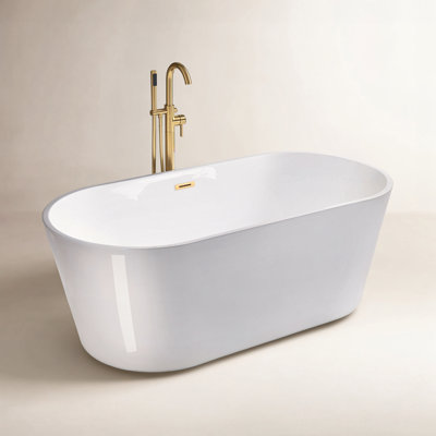 Cove 67" Freestanding Soaking Acrylic Bathtub