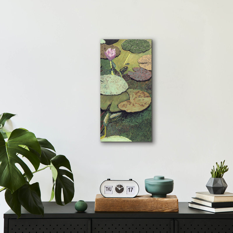  «Emerald Pond» par Allan Friedlander, art mural en verre, 12 po x 24 po, H 24 po x l 12 po