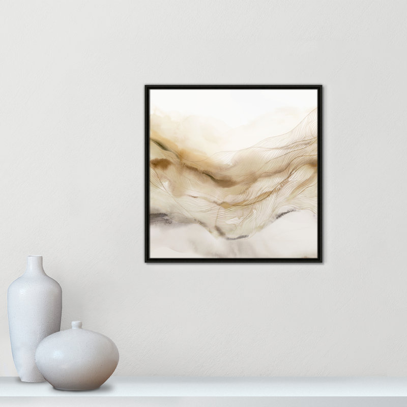 «Line Haze I» par Isabelle Z, Espresso, H 25,5 po x l 25,5 po